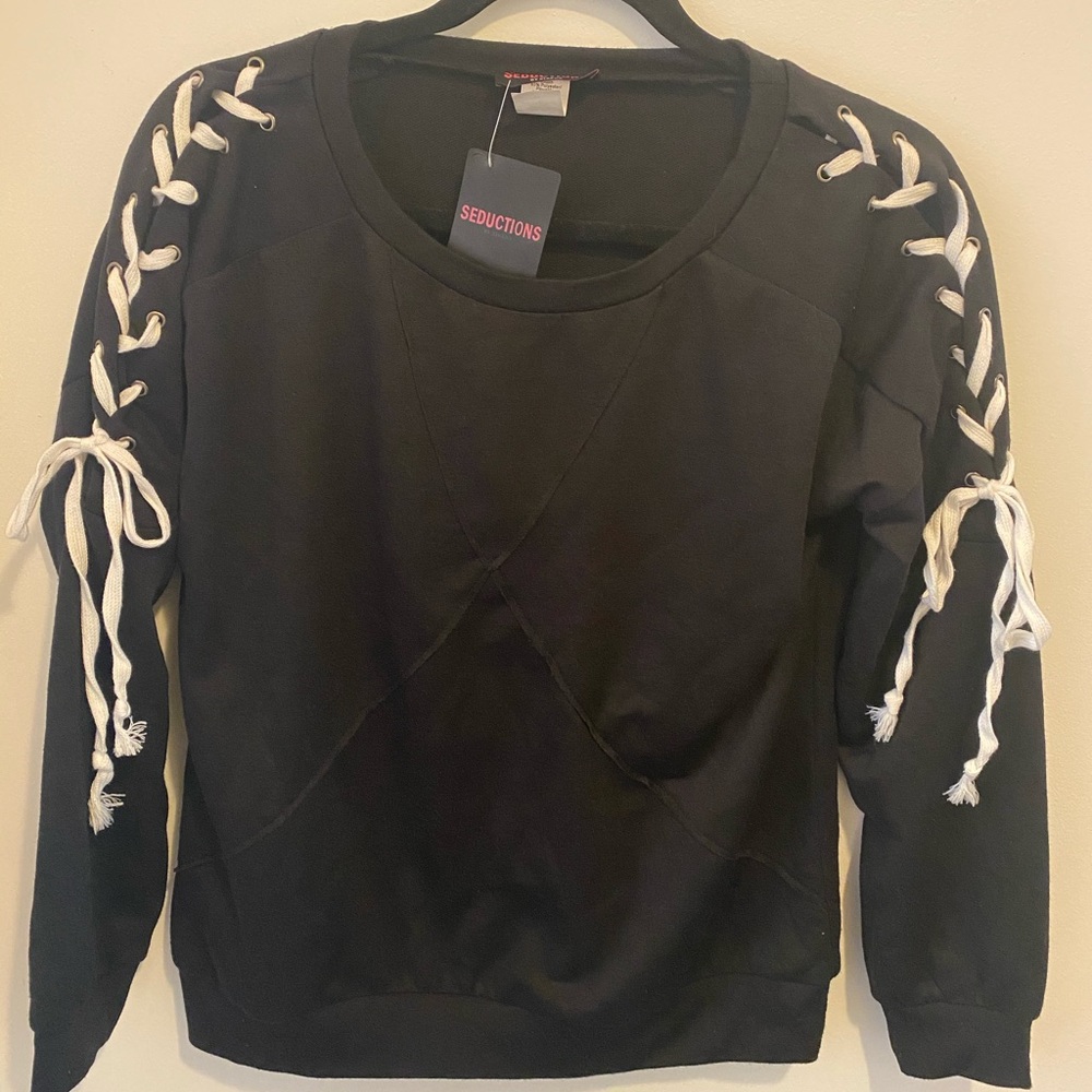 Sweater with lacing detail-Medium